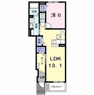 東京都武蔵村山市岸3【アパート】の間取り