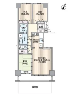 サーパス宮代【1階】の間取り