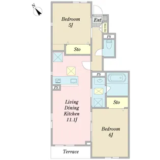 フェールコート【1階】の間取り
