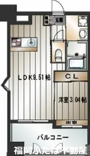 サヴォイセントオブガーデン【14階】の間取り