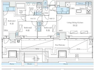 三田ガーデンヒルズ ウエストヒル【7階】の間取り