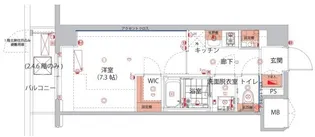 ハーモニーレジデンス新宿EAST【4階】の間取り