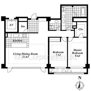 メゾンカルム三宿【2階】の間取り