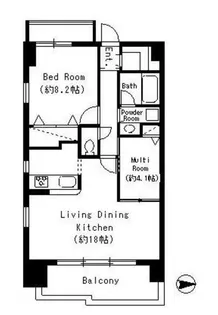 パークキューブ東品川【1階】の間取り