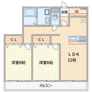 メゾンサトウ【2階】の間取り