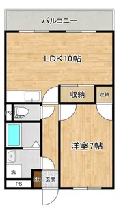 セブンラックマンション【4階】の間取り