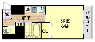 セレッソコート西心斎橋【3階】の間取り