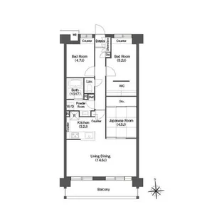 コンフォリア高島平【4階】の間取り