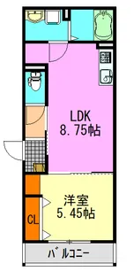 H1蘇我【2階】の間取り
