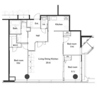 浜松町スクエア studio【16階】の間取り