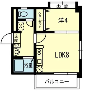 ロイヤルコート健軍【1階】の間取り