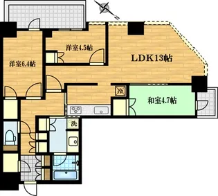 リヴァリエA棟【6階】の間取り