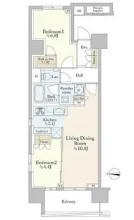 ザ・パークハウスアーバンス渋谷【4階】の間取り