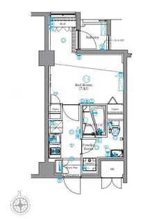 ヴォーガコルテ早稲田【1階】の間取り