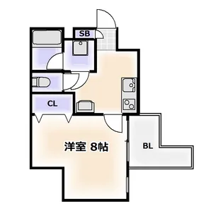 フォレスト難波【7階】の間取り