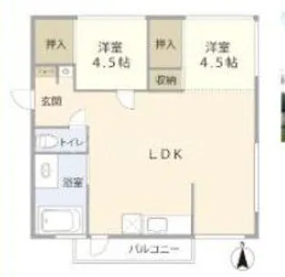 ニュー柏コーポラス【1階】の間取り