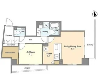 スタイリオ品川大井パークフロント【7階】の間取り