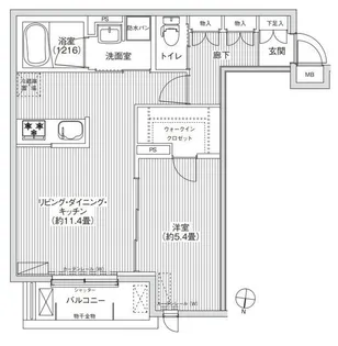 BLESS新中野【2階】の間取り