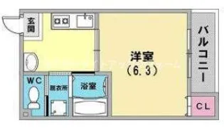 コート西橘通【5階】の間取り