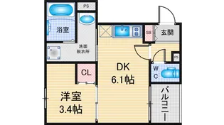 ハーモニーテラス中町【2階】の間取り