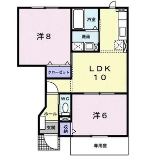 ヴィラ アルページュ【1階】の間取り