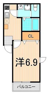 ラヴィ北千住【1階】の間取り