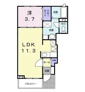 リヴィエール B【1階】の間取り