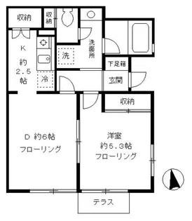メゾン・ドゥ・ミニヨン【1階】の間取り