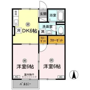 クレールシャトー吉田 A棟【2階】の間取り