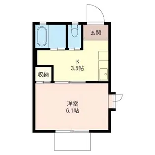 ジュネス八景【1階】の間取り