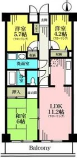 ニューリバーコート【4階】の間取り