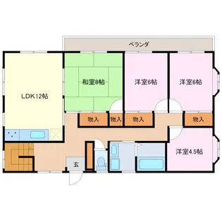 めじろ台2丁目貸家【2階】の間取り