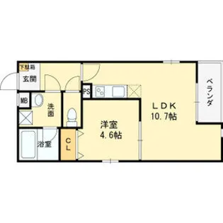L-STEED岸部CENTRAL【2階】の間取り