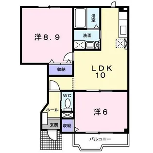 パルーデI【1階】の間取り