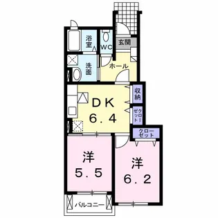 ホクトB【1階】の間取り