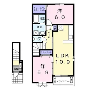 アルカンシェルA【2階】の間取り