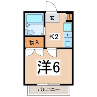 エムテス高畑【1階】の間取り