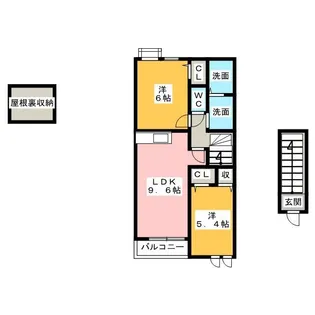 エターニティ イースト【2階】の間取り
