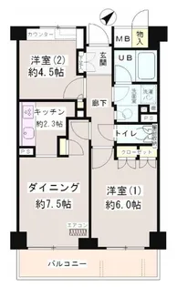 シェル クレール大森【5階】の間取り