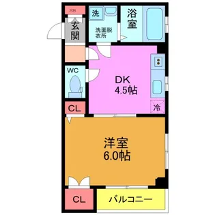 フラワー榎本II【4階】の間取り