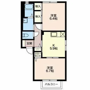 グリーンヒル8【2階】の間取り