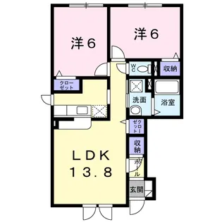 メゾンジュネス【1階】の間取り