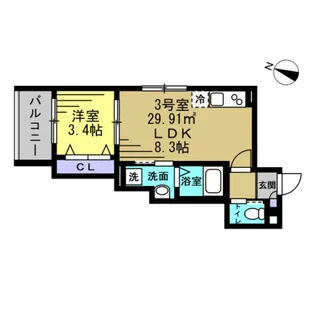 ラ・ルポI【2階】の間取り