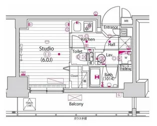 グランド・ガーラ立川【14階】の間取り