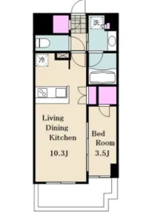 Brillia早稲田鶴巻町【5階】の間取り
