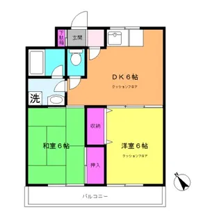 エディフィ美しが丘【4階】の間取り