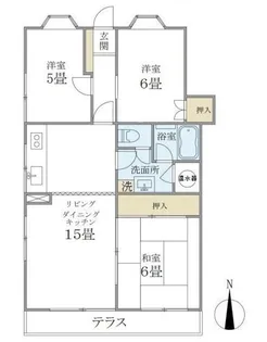 コーポ栗林【1階】の間取り