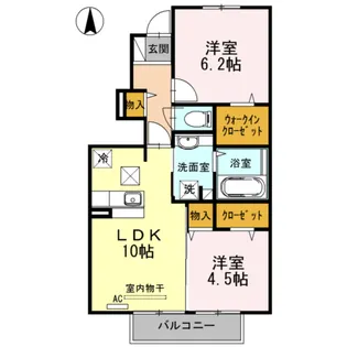 ディアコート フジタ A棟【1階】の間取り