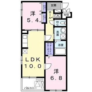 サンシャイン南勝山【1階】の間取り