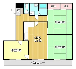 モンルポ草津【3階】の間取り